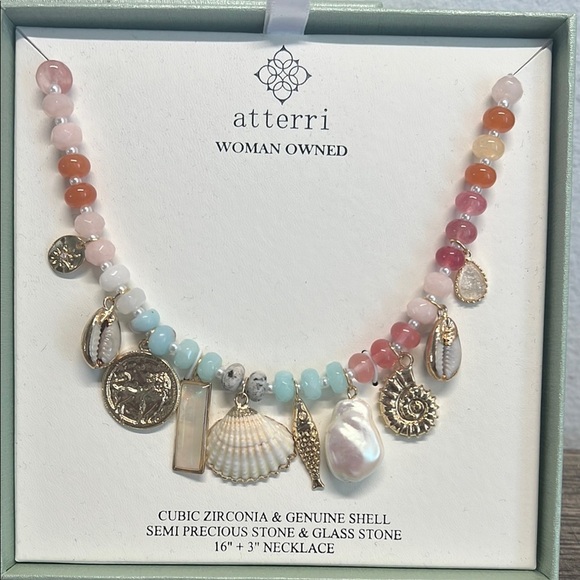 ArteriesOcean Motif Semi-Precious Stone Necklace ✨
